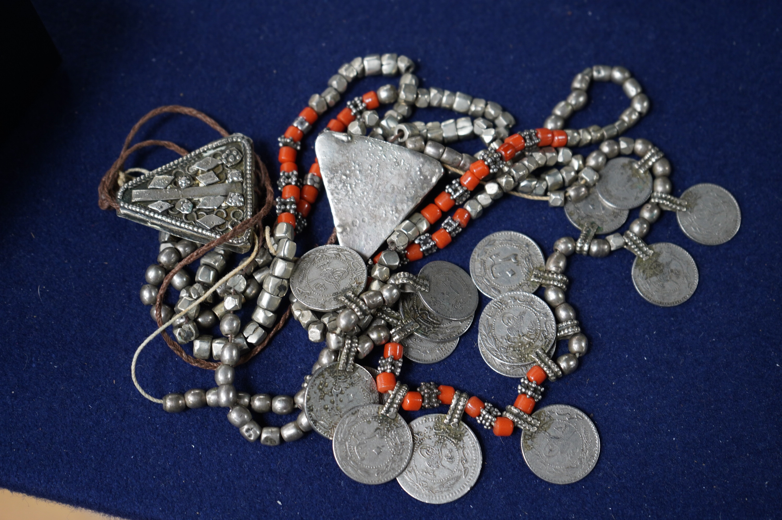 A group of assorted costume jewellery. Condition - poor to fair.